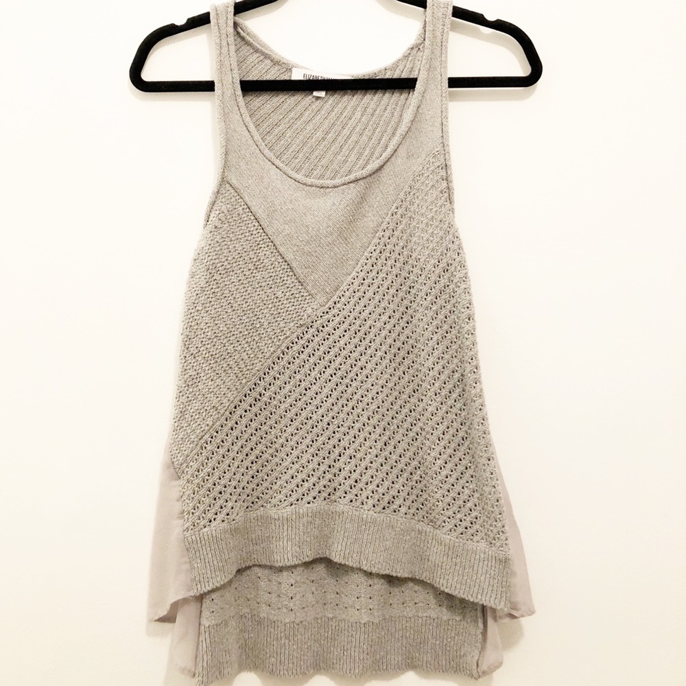 Sleeveless knit blouse